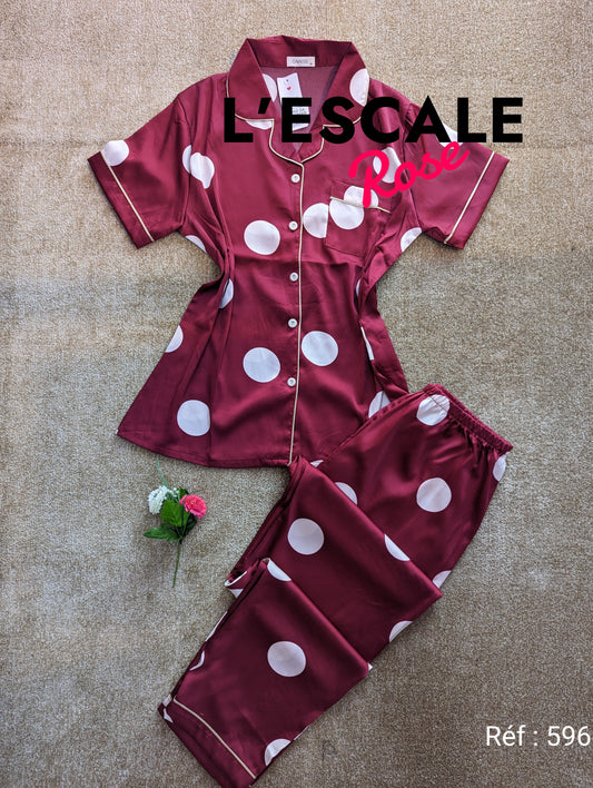 Pyjamas en satin 596