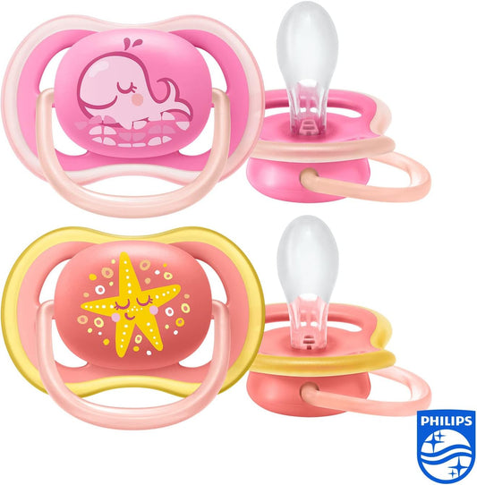 Philips Avent Lot de 2 sucettes Ultra Air 0% BPA pour les bébés âgés de 6 à 18 mois