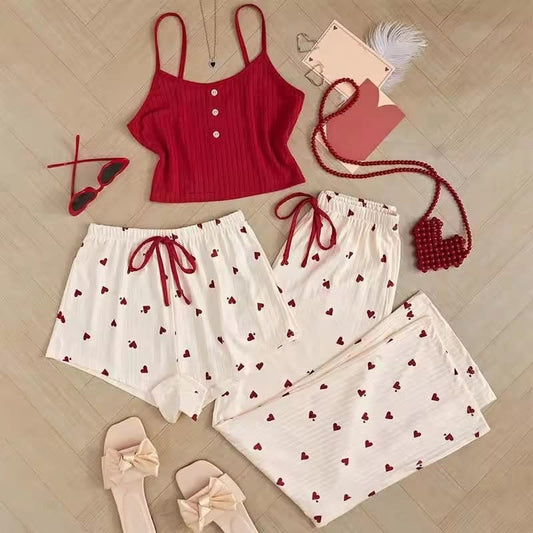 Pyjama d'été 3Ps coeur