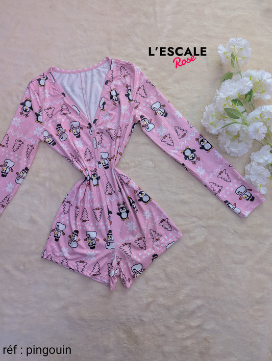 Combi-short pingouin Shein