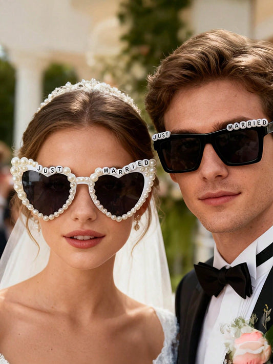 Lunettes couple bride