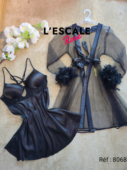 Déshabillé En Satin 8068