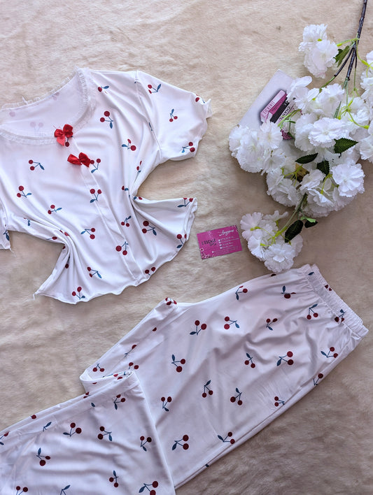 Pyjama d'été cerise 02