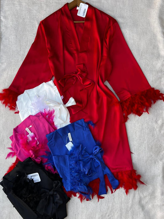 Kimono en satin Q0012