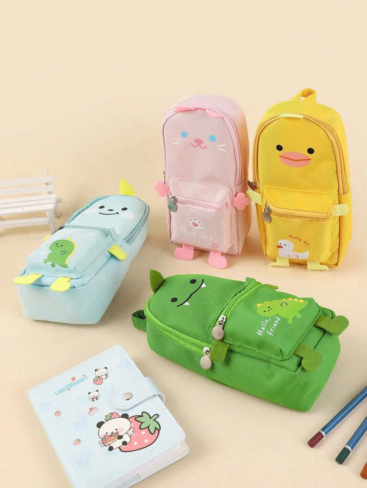 Trousse à crayons/fournitures scolaires multicouche en forme de dinosaure SHEIN