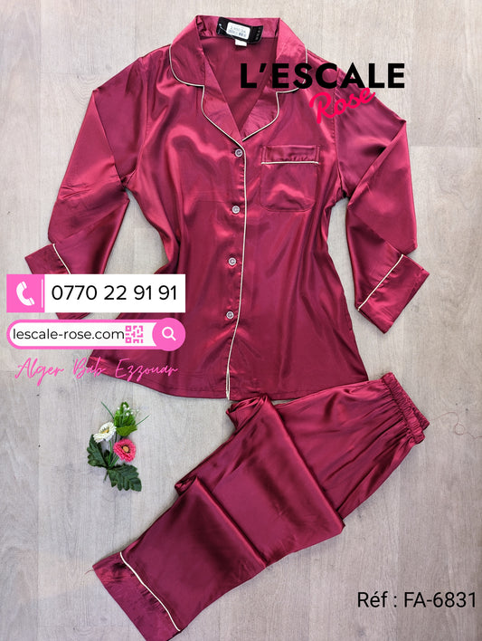Pyjamas en satin FA-6831