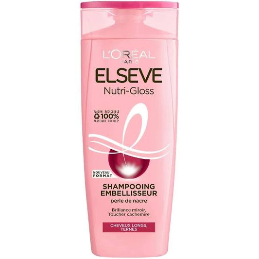 L'Oréal Paris Elseve Nutri-Gloss Shampoing Embellisseur Brillance pour Cheveux Ternes 300 ml