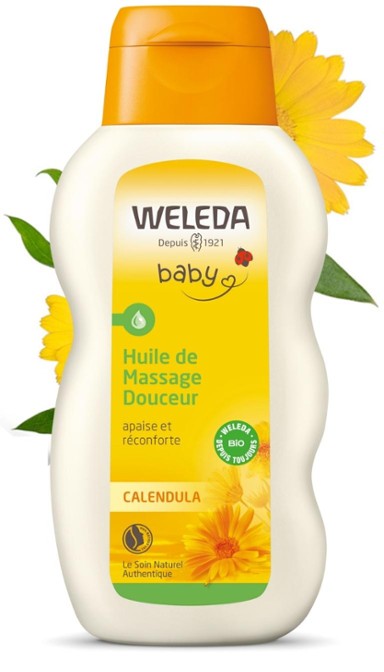 Weleda Huile de Massage Douceur au Calendula 200ml