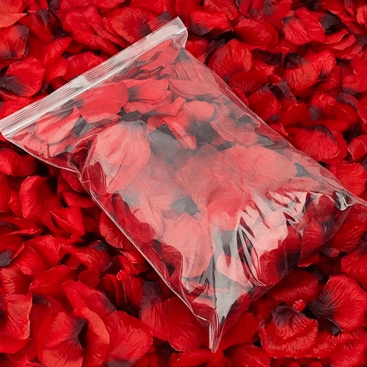 Pétales de rose rouge artificiels shein