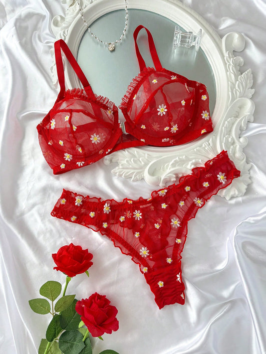 Ensemble 2 Ps Rouge a fleur CURVE shein