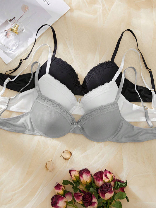 Soutien-gorge matelassé sans couture décontracté shein