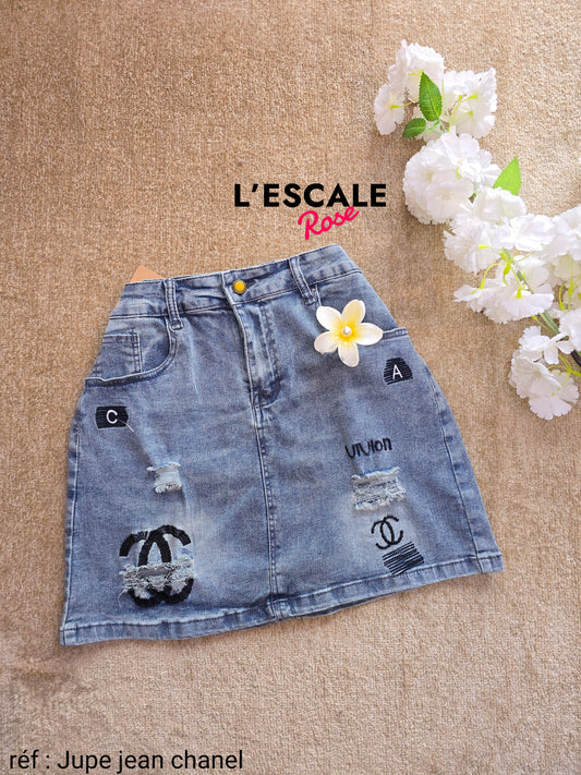 Jupe jean chanel