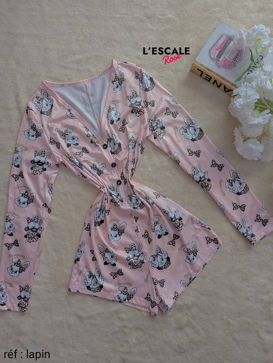 Combi-short lapin shein