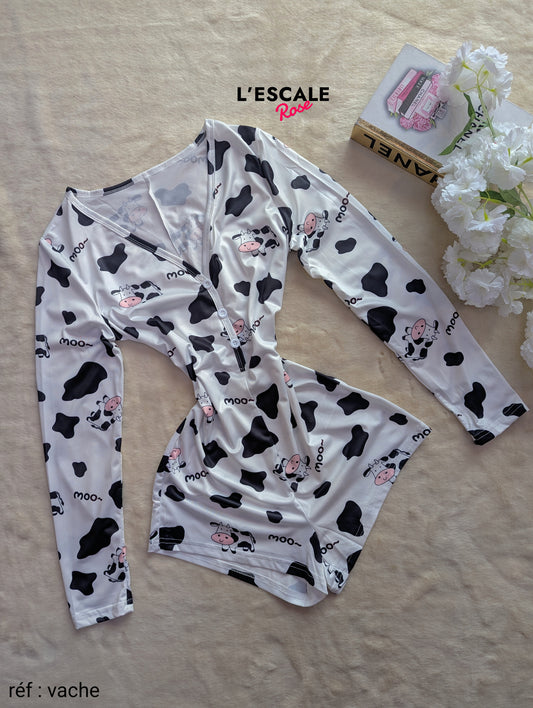 Combi-short vache shein