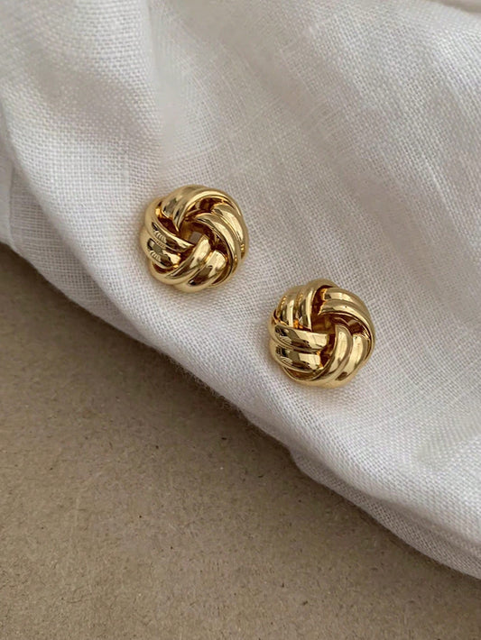 Boucles d'oreilles avec design tressé aérien minimalist shein