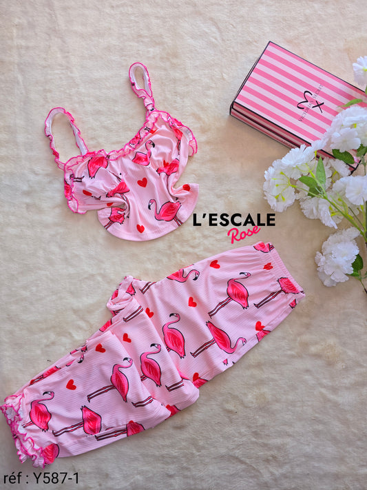 Pyjama d'été Flamingo Y587-1