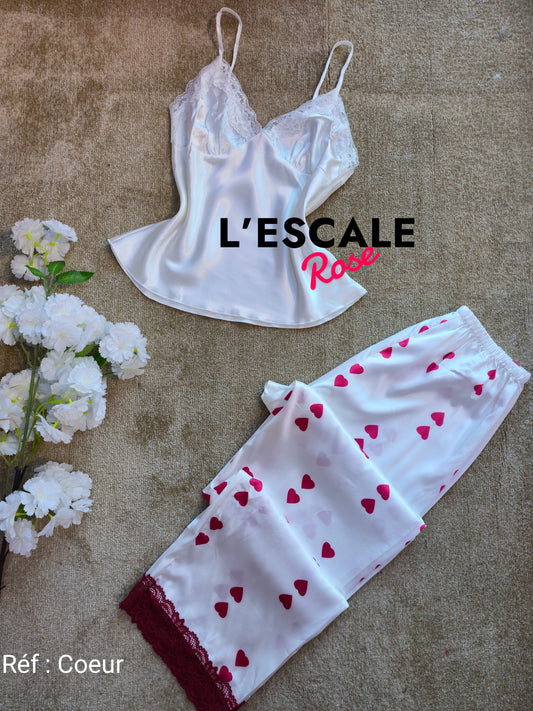Pyjamas en Satin Coeur