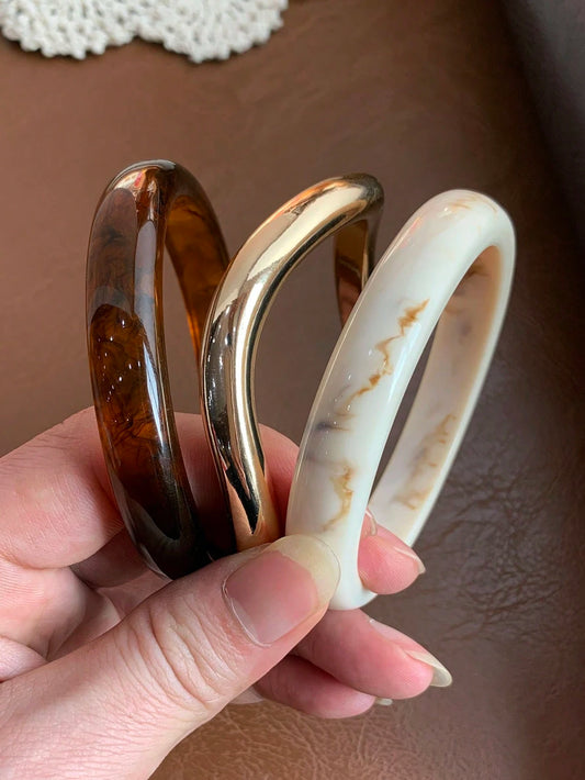 3 Bracelets style vintage bohème :  acrylique