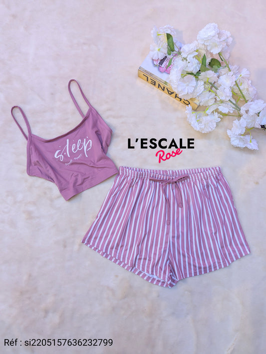 Pyjama d'été  short si2205157636232799 SHEIN