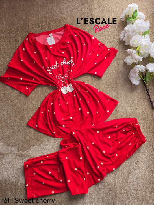 Pyjama d'été Sweet cherry