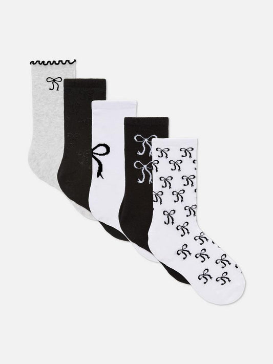 Lot de 5 paires de chaussettes à motifs nœud PRIMARK