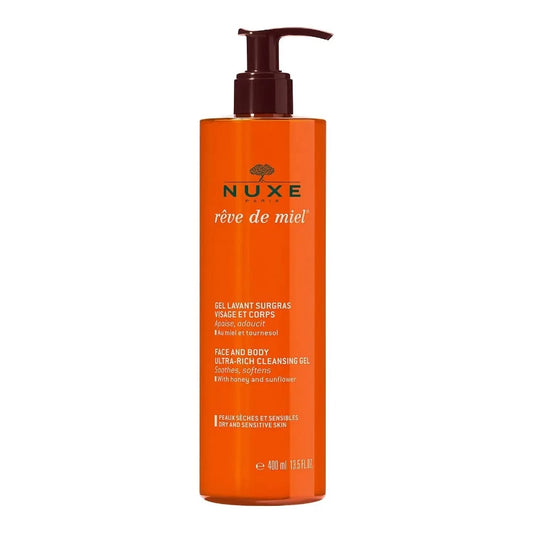 Nuxe Gel lavant surgras visage et corps, Rêve de Miel 400 ml